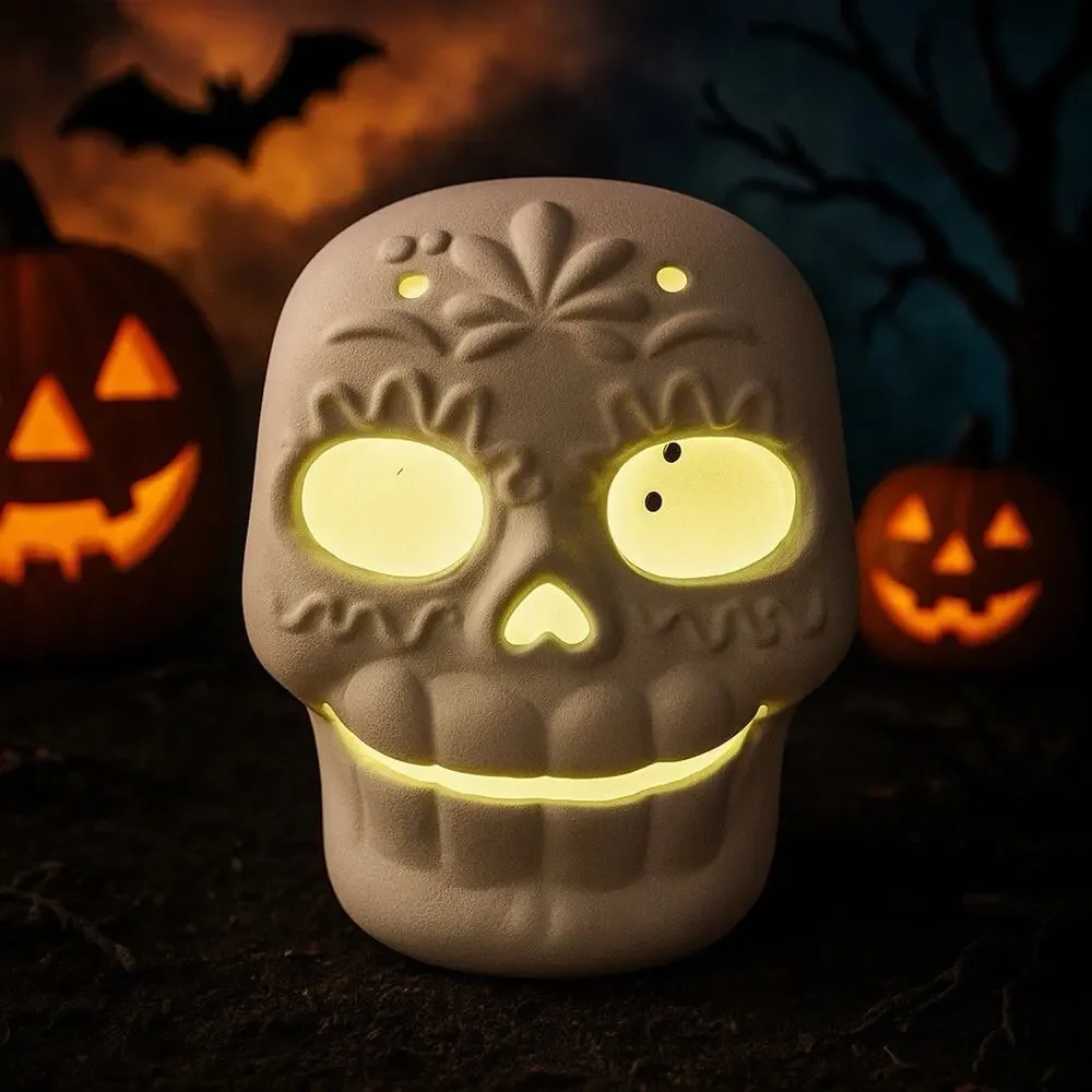 Mondo Llama DIY Light Up Skull Halloween Decoration PAINT & DECORATE SHIPS FREE